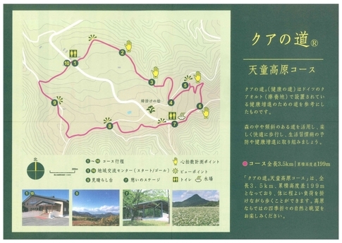 クアの道天童高原コースマップ