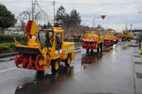 除雪車の行進